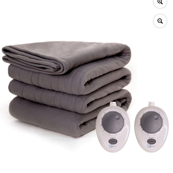 Mainstays Soft Fleece Electric Heated Blanket, Gray, Queen, 84"
× 90", 2 control - Picture 8 of 15